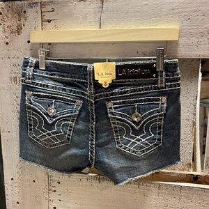 L.A. Idol Dark Blue Jean Shorts